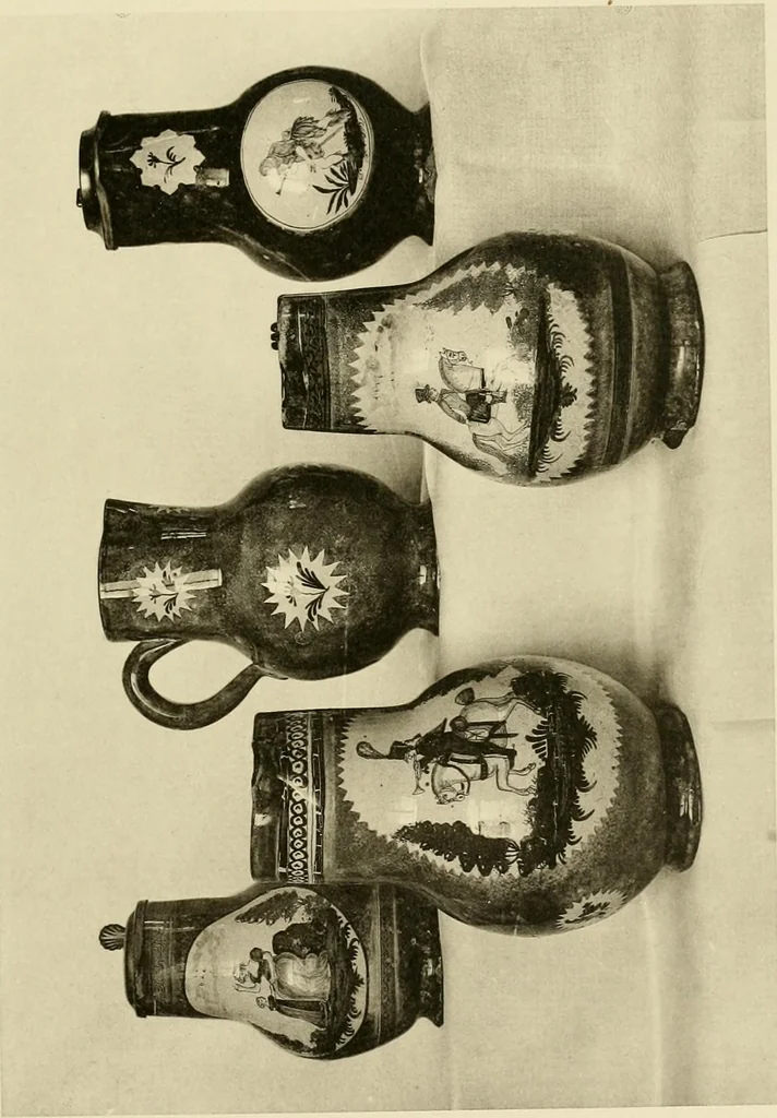 An illustration from Les anciennes faiences de Bruxelles : histoire, fabrication, produits, 1922, leaf 172