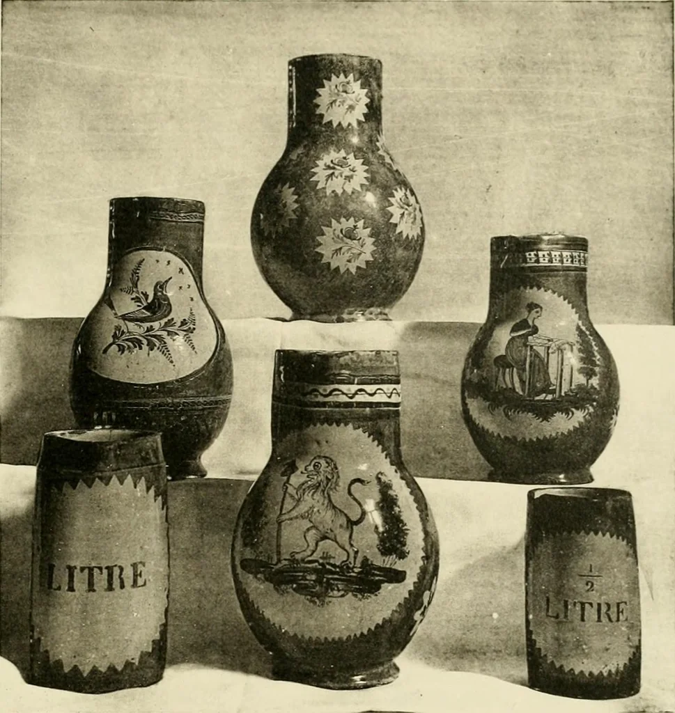 An illustration from Les anciennes faiences de Bruxelles : histoire, fabrication, produits, 1922, leaf 184