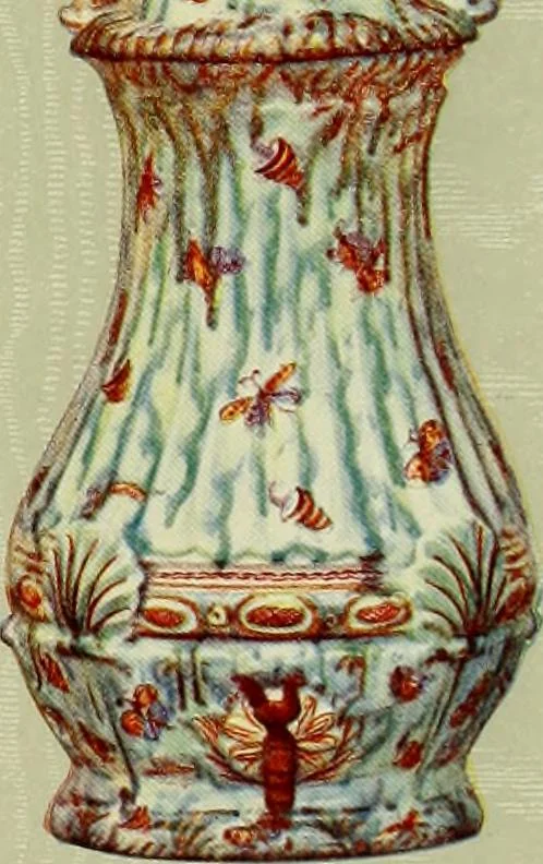 An illustration from Les anciennes faiences de Bruxelles : histoire, fabrication, produits, 1922, leaf 20