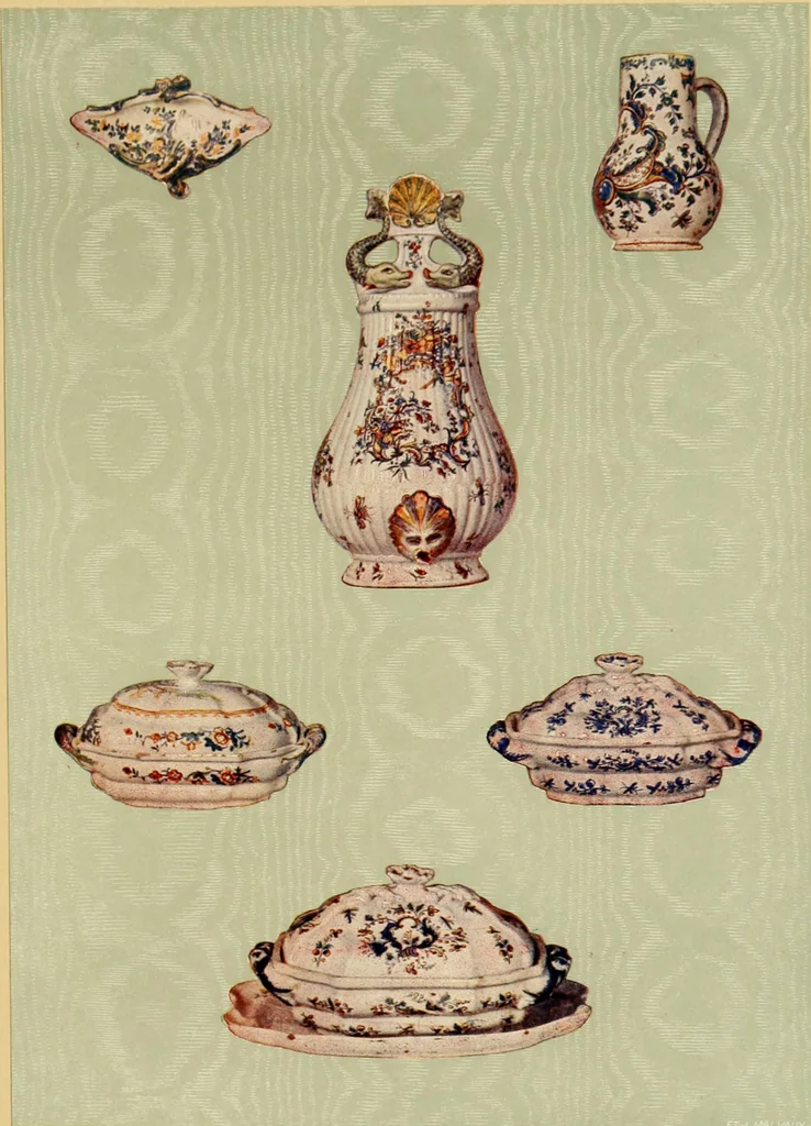 An illustration from Les anciennes faiences de Bruxelles : histoire, fabrication, produits, 1922, leaf 342