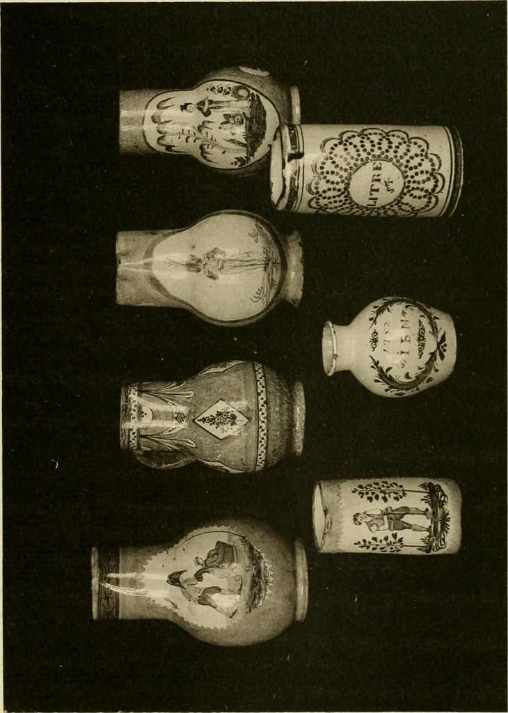 An illustration from Les anciennes faiences de Bruxelles : histoire, fabrication, produits, 1922, leaf 404
