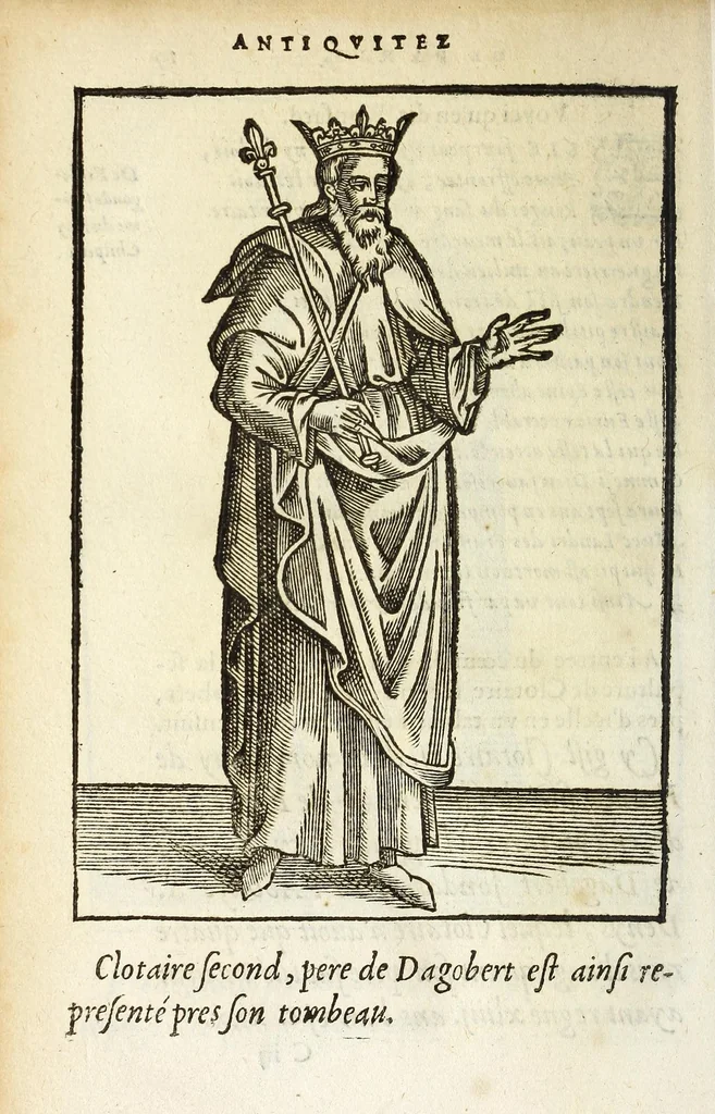 An illustration from Les antiqvitez croniqves et singvlaritez de Paris, ville capitalle du royaume de France : auec les fondations & bastiments des lieux, les sepulchres & epitaphes des princes, princesses, & autres personnes illustres, 1586, leaf 504