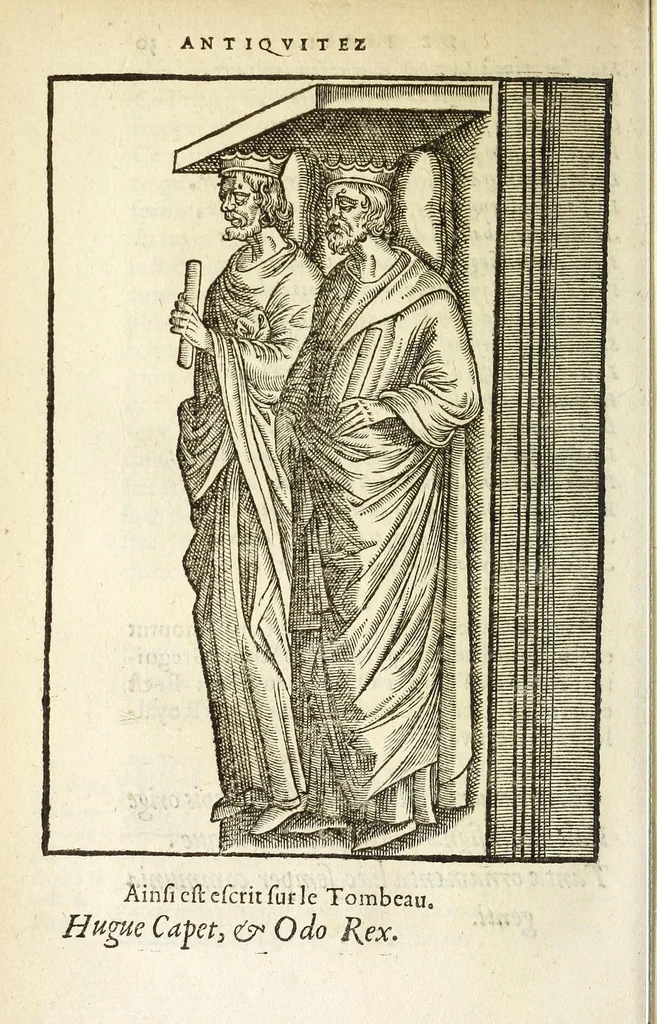An illustration from Les antiqvitez croniqves et singvlaritez de Paris, ville capitalle du royaume de France : auec les fondations & bastiments des lieux, les sepulchres & epitaphes des princes, princesses, & autres personnes illustres, 1586, leaf 526