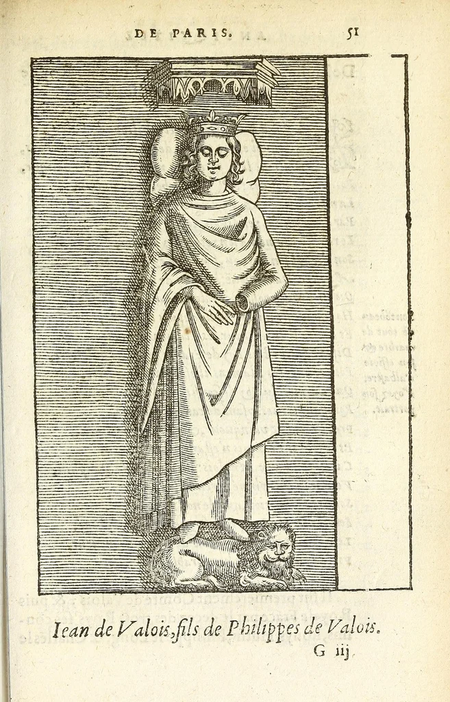 An illustration from Les antiqvitez croniqves et singvlaritez de Paris, ville capitalle du royaume de France : auec les fondations & bastiments des lieux, les sepulchres & epitaphes des princes, princesses, & autres personnes illustres, 1586, leaf 567