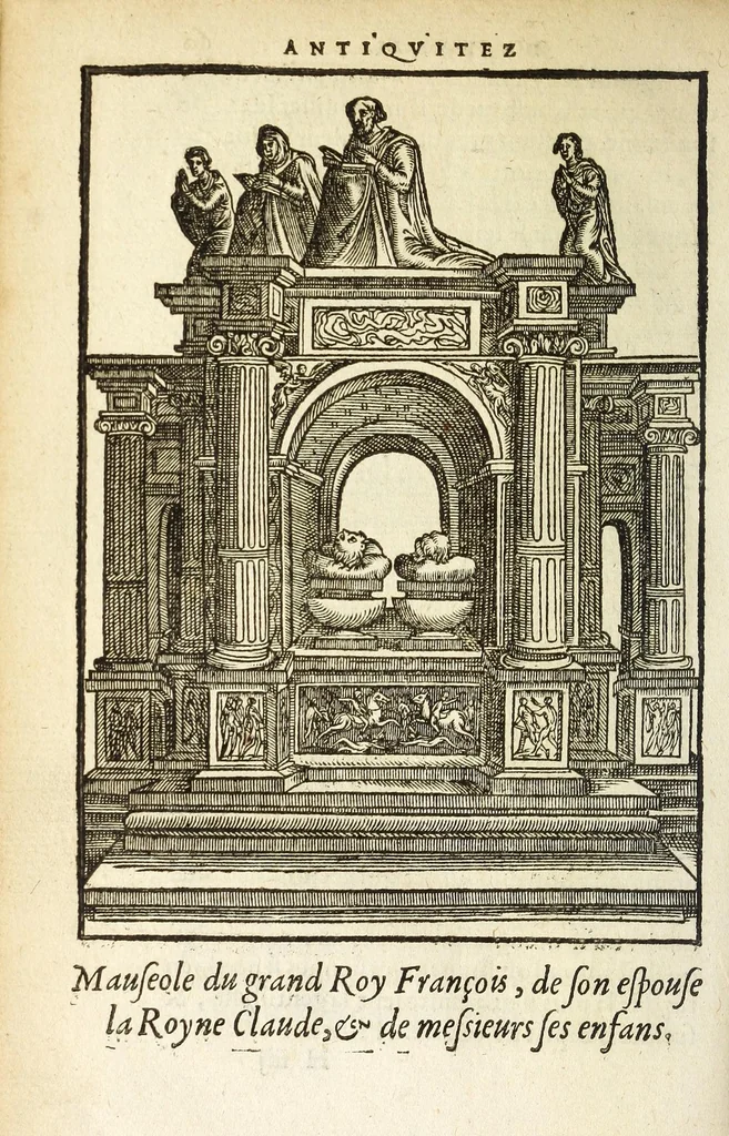 An illustration from Les antiqvitez croniqves et singvlaritez de Paris, ville capitalle du royaume de France : auec les fondations & bastiments des lieux, les sepulchres & epitaphes des princes, princesses, & autres personnes illustres, 1586, leaf 586