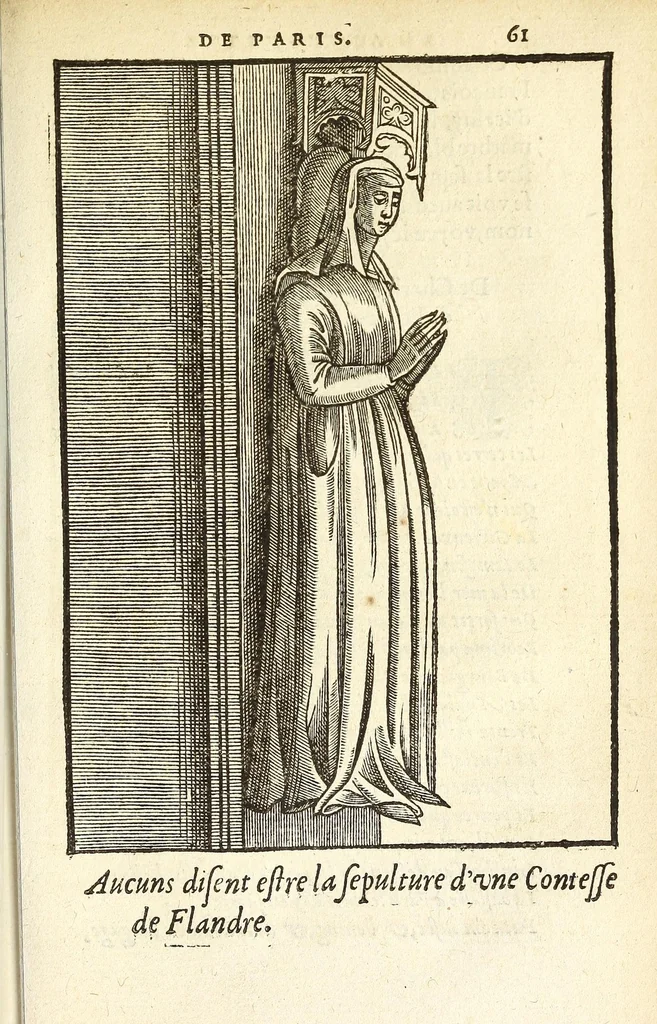 An illustration from Les antiqvitez croniqves et singvlaritez de Paris, ville capitalle du royaume de France : auec les fondations & bastiments des lieux, les sepulchres & epitaphes des princes, princesses, & autres personnes illustres, 1586, leaf 587