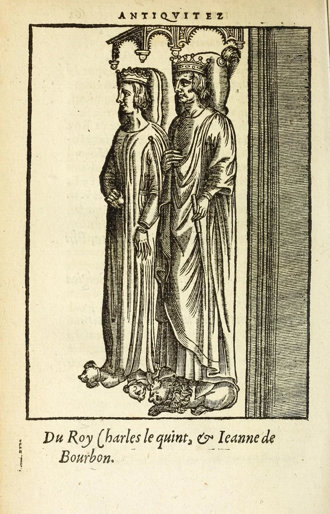 An illustration from Les antiqvitez croniqves et singvlaritez de Paris, ville capitalle du royaume de France : auec les fondations & bastiments des lieux, les sepulchres & epitaphes des princes, princesses, & autres personnes illustres, 1586, leaf 590