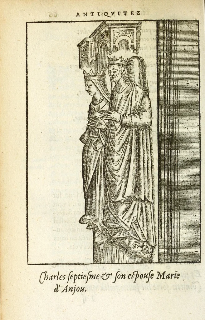 An illustration from Les antiqvitez croniqves et singvlaritez de Paris, ville capitalle du royaume de France : auec les fondations & bastiments des lieux, les sepulchres & epitaphes des princes, princesses, & autres personnes illustres, 1586, leaf 598