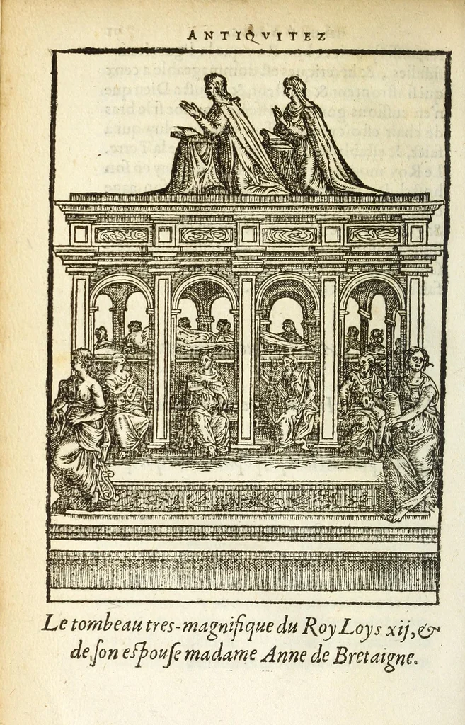 An illustration from Les antiqvitez croniqves et singvlaritez de Paris, ville capitalle du royaume de France : auec les fondations & bastiments des lieux, les sepulchres & epitaphes des princes, princesses, & autres personnes illustres, 1586, leaf 608