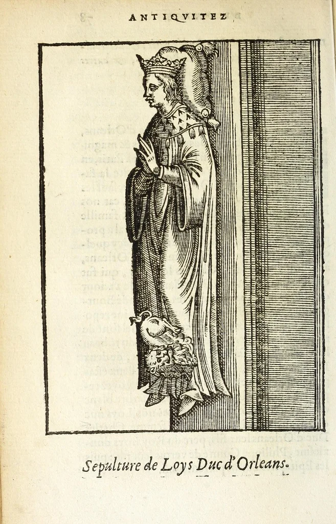An illustration from Les antiqvitez croniqves et singvlaritez de Paris, ville capitalle du royaume de France : auec les fondations & bastiments des lieux, les sepulchres & epitaphes des princes, princesses, & autres personnes illustres, 1586, leaf 622