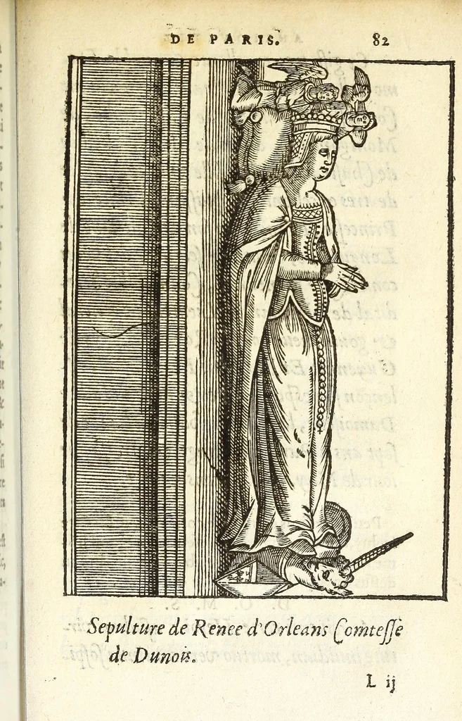 An illustration from Les antiqvitez croniqves et singvlaritez de Paris, ville capitalle du royaume de France : auec les fondations & bastiments des lieux, les sepulchres & epitaphes des princes, princesses, & autres personnes illustres, 1586, leaf 629