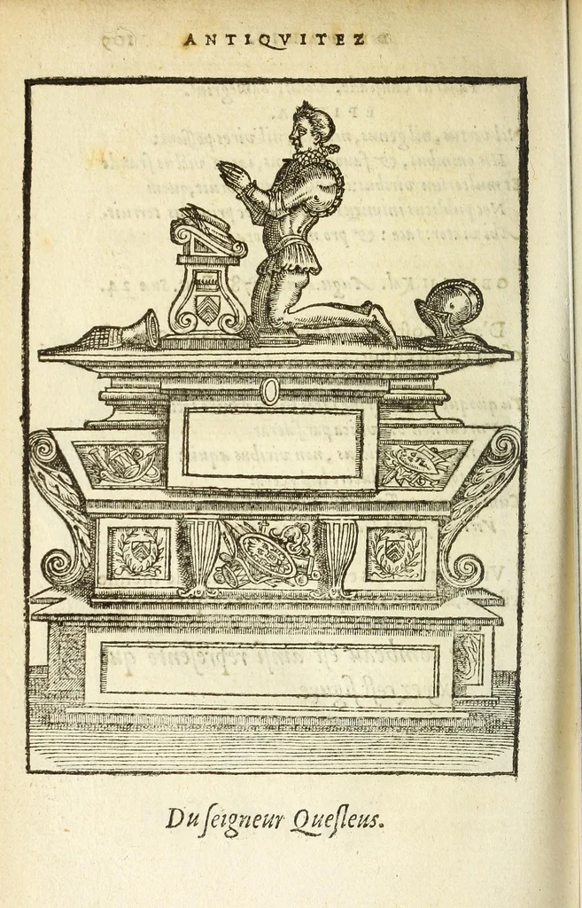 An illustration from Les antiqvitez croniqves et singvlaritez de Paris, ville capitalle du royaume de France : auec les fondations & bastiments des lieux, les sepulchres & epitaphes des princes, princesses, & autres personnes illustres, 1586, leaf 684