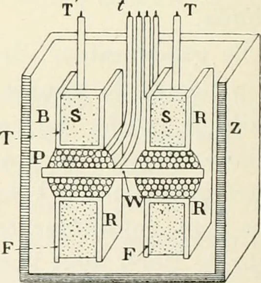 An illustration from Les applications pratiques des ondes électriques: télégraphie sans fil, télégraphie avec conducteur, éclairage, commande à distance, 1902, leaf 207