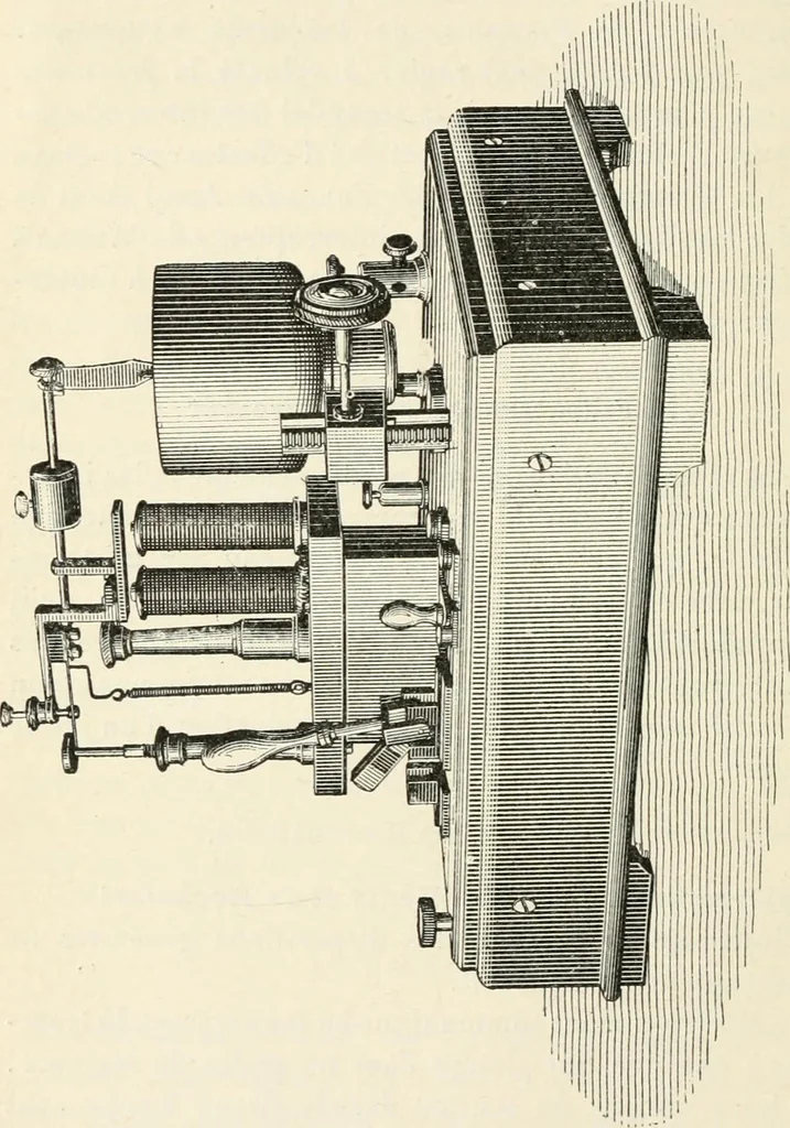 An illustration from Les applications pratiques des ondes électriques: télégraphie sans fil, télégraphie avec conducteur, éclairage, commande à distance, 1902, leaf 67