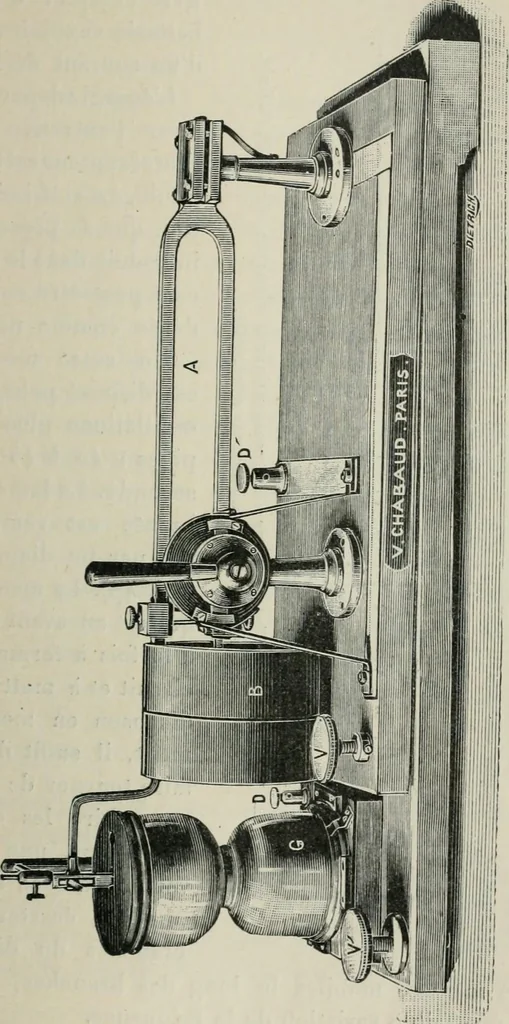 An illustration from Les applications pratiques des ondes électriques: télégraphie sans fil, télégraphie avec conducteur, éclairage, commande à distance, 1902, leaf 72