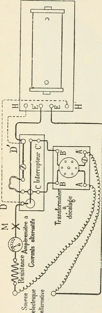 An illustration from Les applications pratiques des ondes électriques: télégraphie sans fil, télégraphie avec conducteur, éclairage, commande à distance, 1902, leaf 73