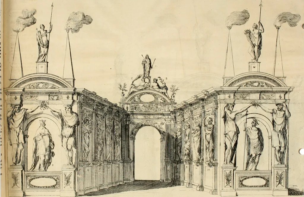 An illustration from Les armes triomphantes de Son Altesse, monseigneur, le duc d'Espernon : pour le suiet de son heureuse entrée faite dans la ville de Dijon, le huictième iour du mois de may, mil six cens cinquante six, 1656, leaf 109
