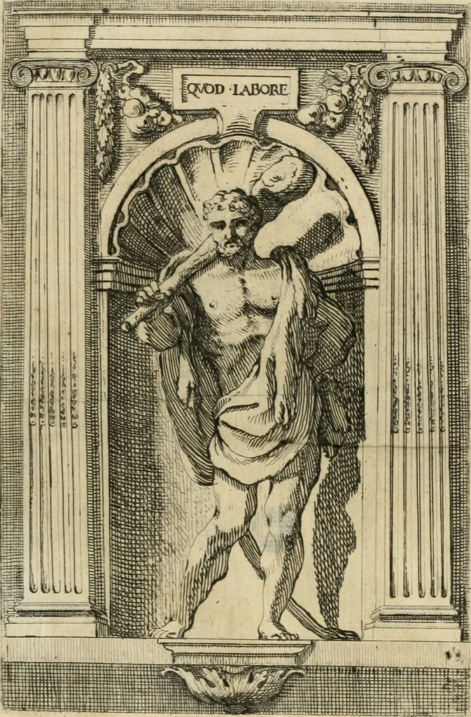 An illustration from Les armes triomphantes de Son Altesse, monseigneur, le duc d'Espernon : pour le suiet de son heureuse entrée faite dans la ville de Dijon, le huictième iour du mois de may, mil six cens cinquante six, 1656, leaf 124