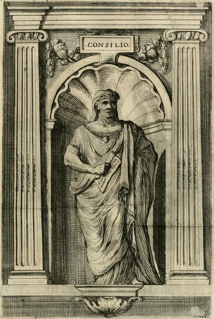 An illustration from Les armes triomphantes de Son Altesse, monseigneur, le duc d'Espernon : pour le suiet de son heureuse entrée faite dans la ville de Dijon, le huictième iour du mois de may, mil six cens cinquante six, 1656, leaf 130