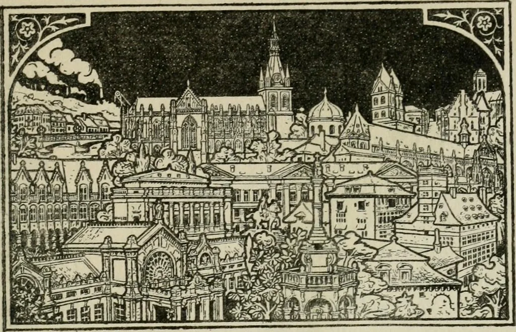An illustration from Les artistes wallons, 1913, leaf 22