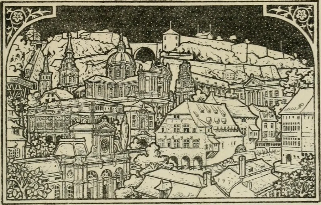 An illustration from Les artistes wallons, 1913, leaf 88