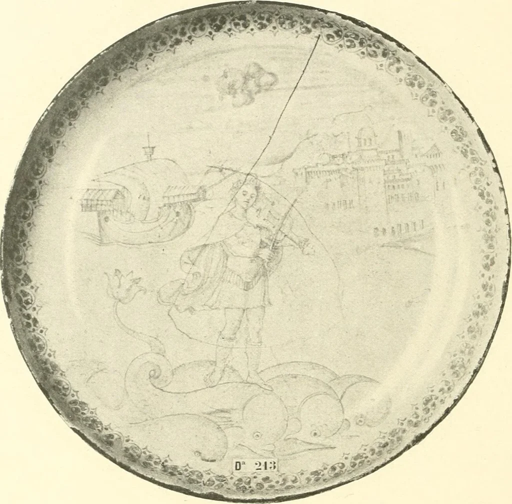 An illustration from Les arts de la terre--céramique--verrerie--émaillerie--mosaïque--vitrail, 1911, leaf 105