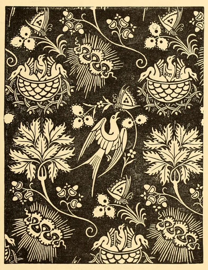 An illustration from Les arts du tissu; étoffes, tapisseries, broderies, dentelles, reliures, 1890, leaf 39