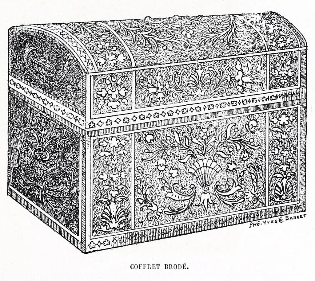 An illustration from Les arts du tissu : étoffes - tapisseries - broderies -dentelles - reliures, 1890, leaf 121