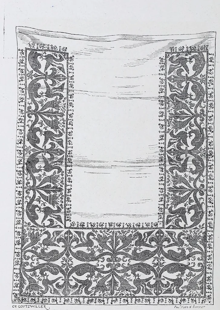 An illustration from Les arts du tissu : étoffes - tapisseries - broderies -dentelles - reliures, 1890, leaf 52