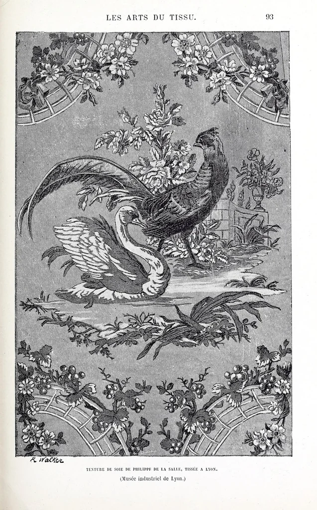 An illustration from Les arts du tissu : étoffes - tapisseries - broderies -dentelles - reliures, 1890, leaf 95