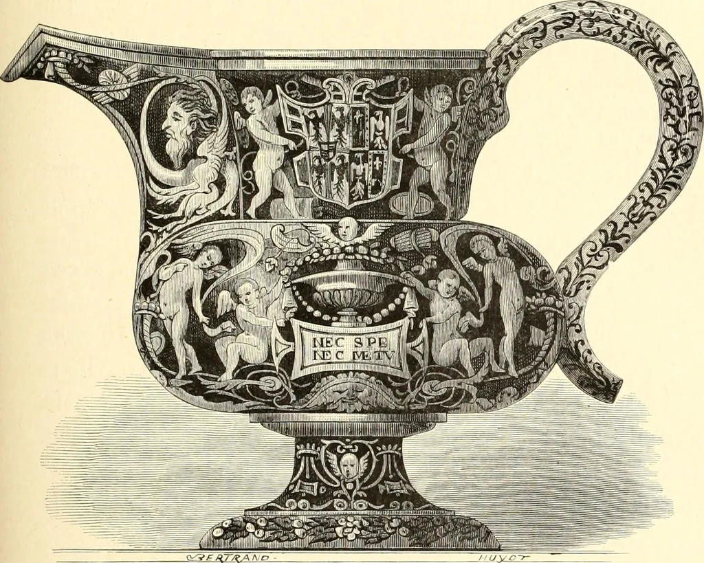 An illustration from Les arts et métiers au Moyen Age : étude illustrée d'après les ouvrages de Paul Lacroix sur le Moyen Age et la Renaissance, 1887, leaf 106