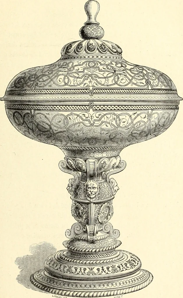 An illustration from Les arts et métiers au Moyen Age : étude illustrée d'après les ouvrages de Paul Lacroix sur le Moyen Age et la Renaissance, 1887, leaf 122