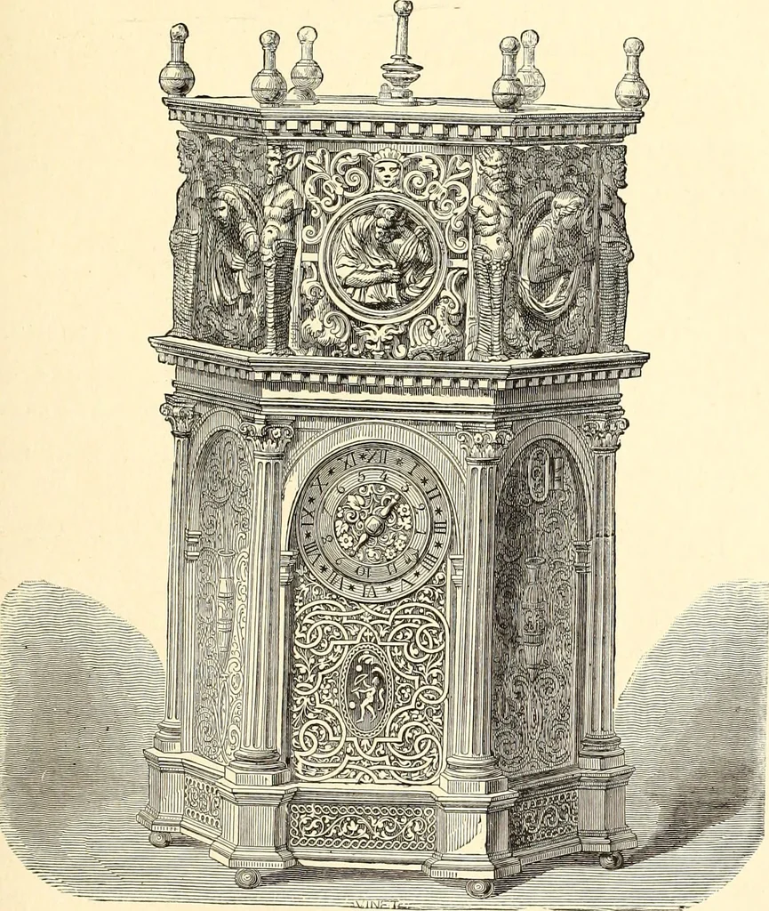 An illustration from Les arts et métiers au Moyen Age : étude illustrée d'après les ouvrages de Paul Lacroix sur le Moyen Age et la Renaissance, 1887, leaf 138