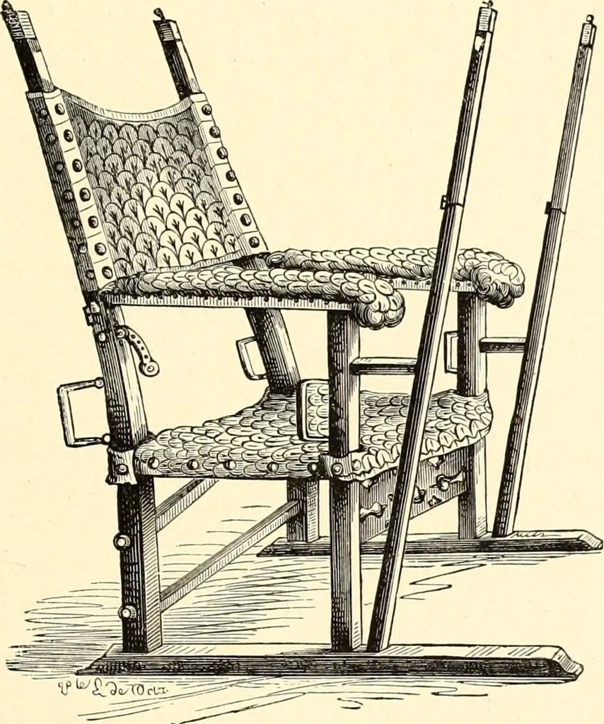 An illustration from Les arts et métiers au Moyen Age : étude illustrée d'après les ouvrages de Paul Lacroix sur le Moyen Age et la Renaissance, 1887, leaf 172