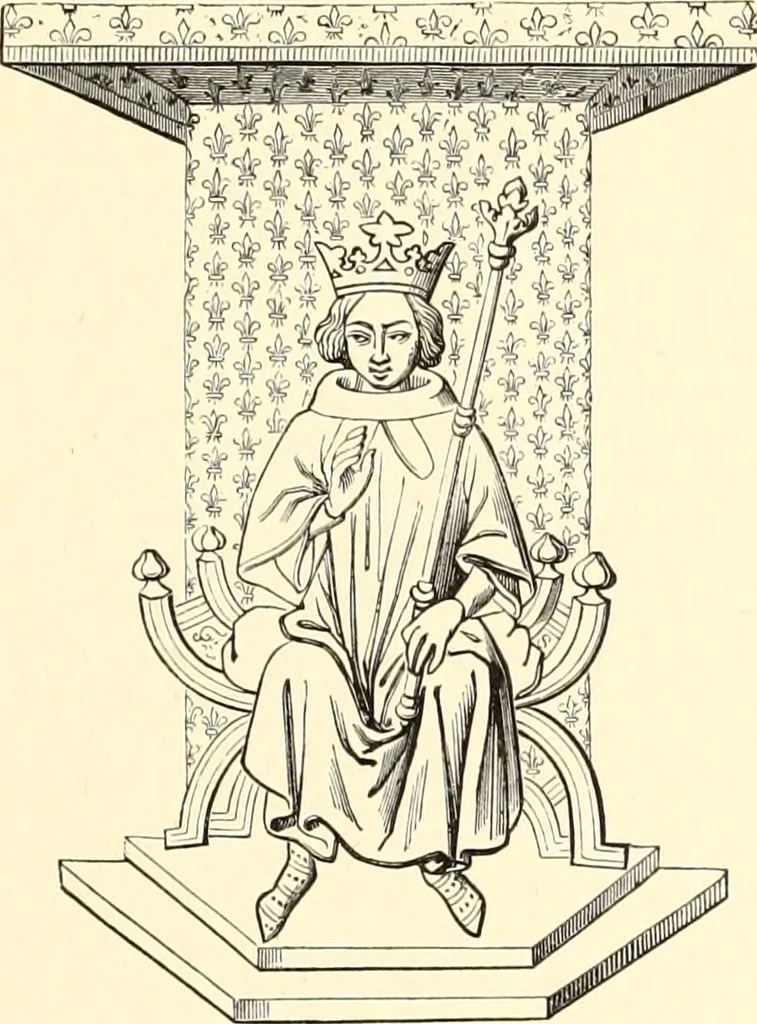 An illustration from Les arts et métiers au Moyen Age : étude illustrée d'après les ouvrages de Paul Lacroix sur le Moyen Age et la Renaissance, 1887, leaf 18