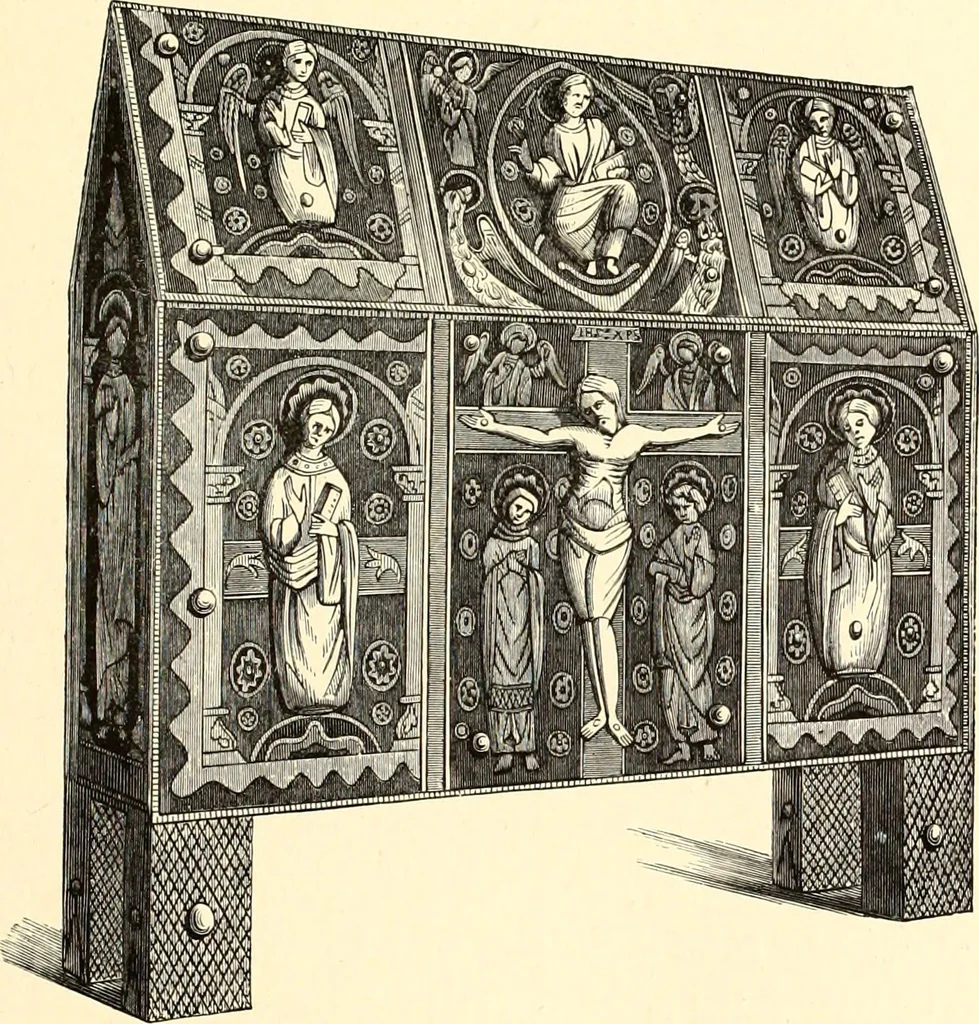 An illustration from Les arts et métiers au Moyen Age : étude illustrée d'après les ouvrages de Paul Lacroix sur le Moyen Age et la Renaissance, 1887, leaf 188