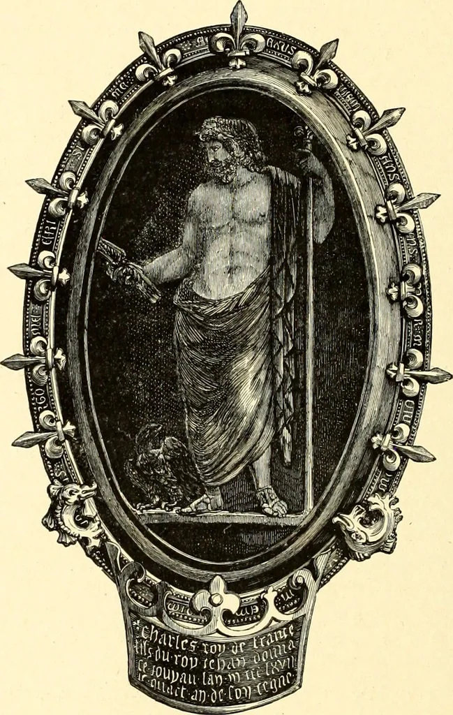 An illustration from Les arts et métiers au Moyen Age : étude illustrée d'après les ouvrages de Paul Lacroix sur le Moyen Age et la Renaissance, 1887, leaf 201