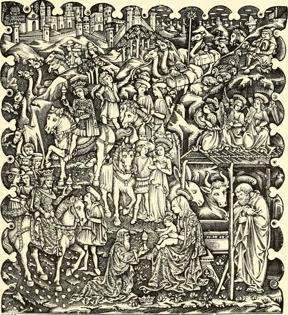 An illustration from Les arts et métiers au Moyen Age : étude illustrée d'après les ouvrages de Paul Lacroix sur le Moyen Age et la Renaissance, 1887, leaf 210