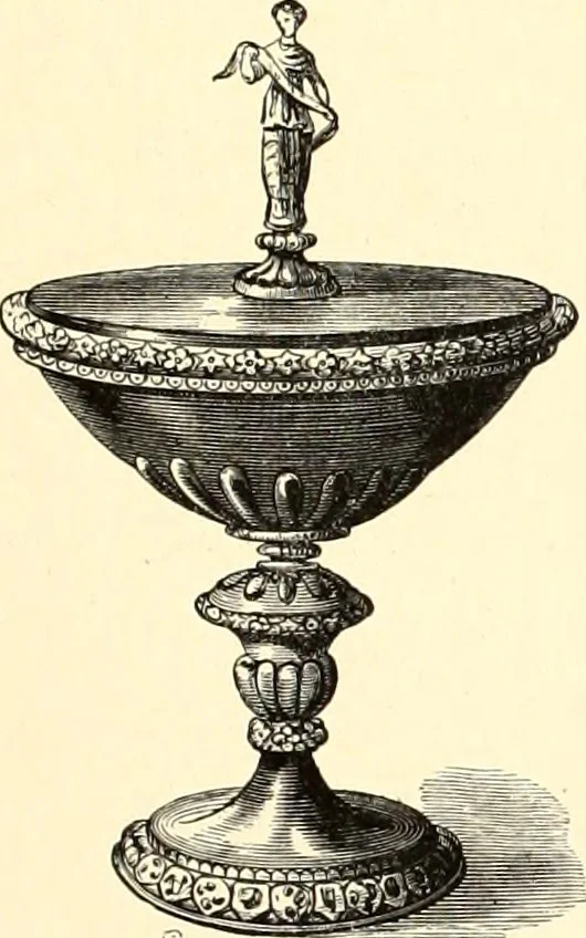 An illustration from Les arts et métiers au Moyen Age : étude illustrée d'après les ouvrages de Paul Lacroix sur le Moyen Age et la Renaissance, 1887, leaf 214