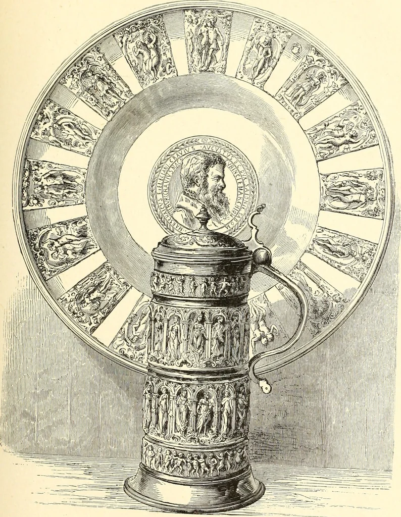 An illustration from Les arts et métiers au Moyen Age : étude illustrée d'après les ouvrages de Paul Lacroix sur le Moyen Age et la Renaissance, 1887, leaf 218