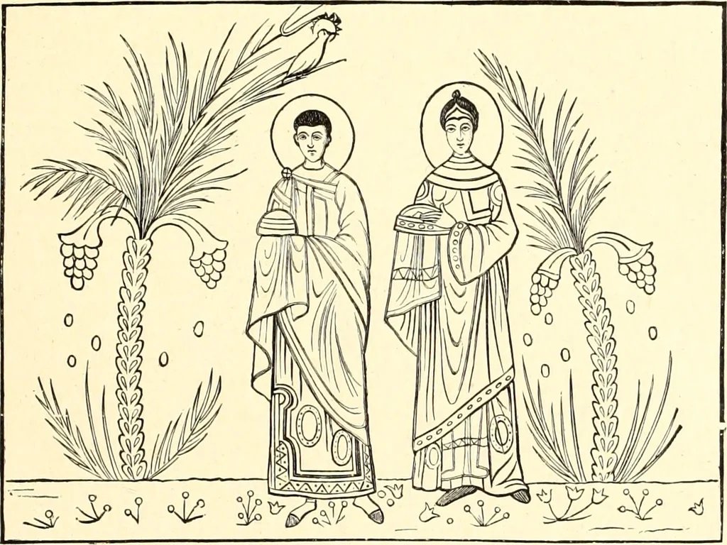An illustration from Les arts et métiers au Moyen Age : étude illustrée d'après les ouvrages de Paul Lacroix sur le Moyen Age et la Renaissance, 1887, leaf 242