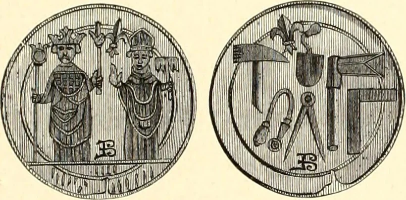 An illustration from Les arts et métiers au Moyen Age : étude illustrée d'après les ouvrages de Paul Lacroix sur le Moyen Age et la Renaissance, 1887, leaf 284