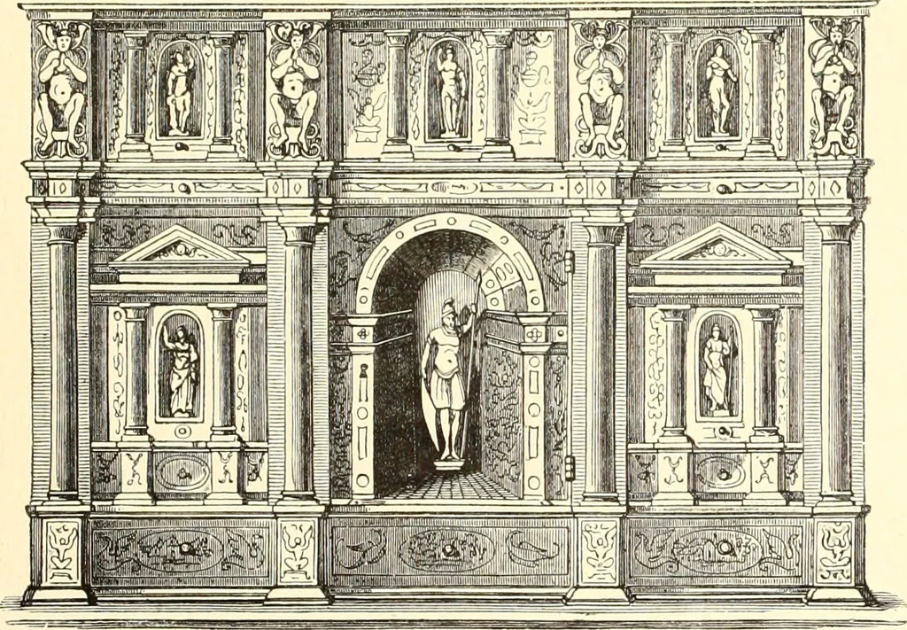 An illustration from Les arts et métiers au Moyen Age : étude illustrée d'après les ouvrages de Paul Lacroix sur le Moyen Age et la Renaissance, 1887, leaf 42