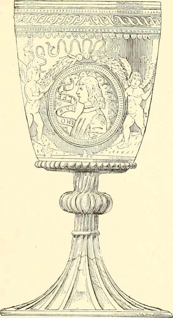 An illustration from Les arts et métiers au Moyen Age : étude illustrée d'après les ouvrages de Paul Lacroix sur le Moyen Age et la Renaissance, 1887, leaf 46