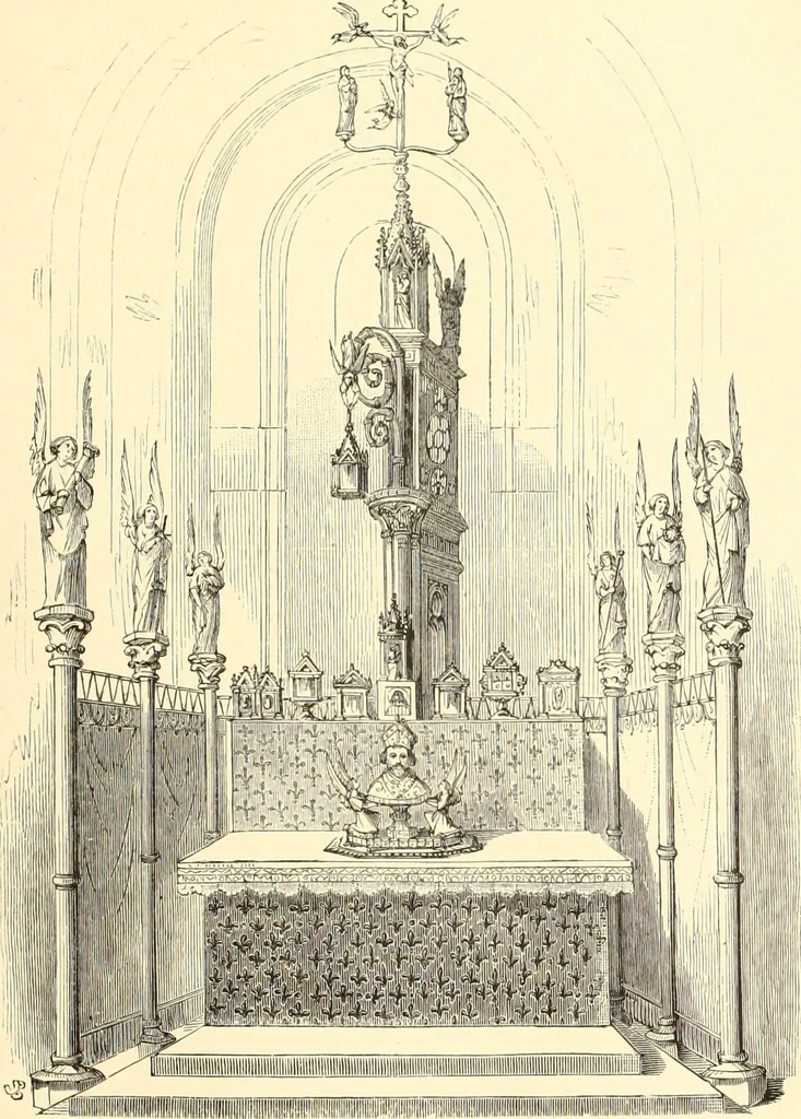 An illustration from Les arts et métiers au Moyen Age : étude illustrée d'après les ouvrages de Paul Lacroix sur le Moyen Age et la Renaissance, 1887, leaf 52