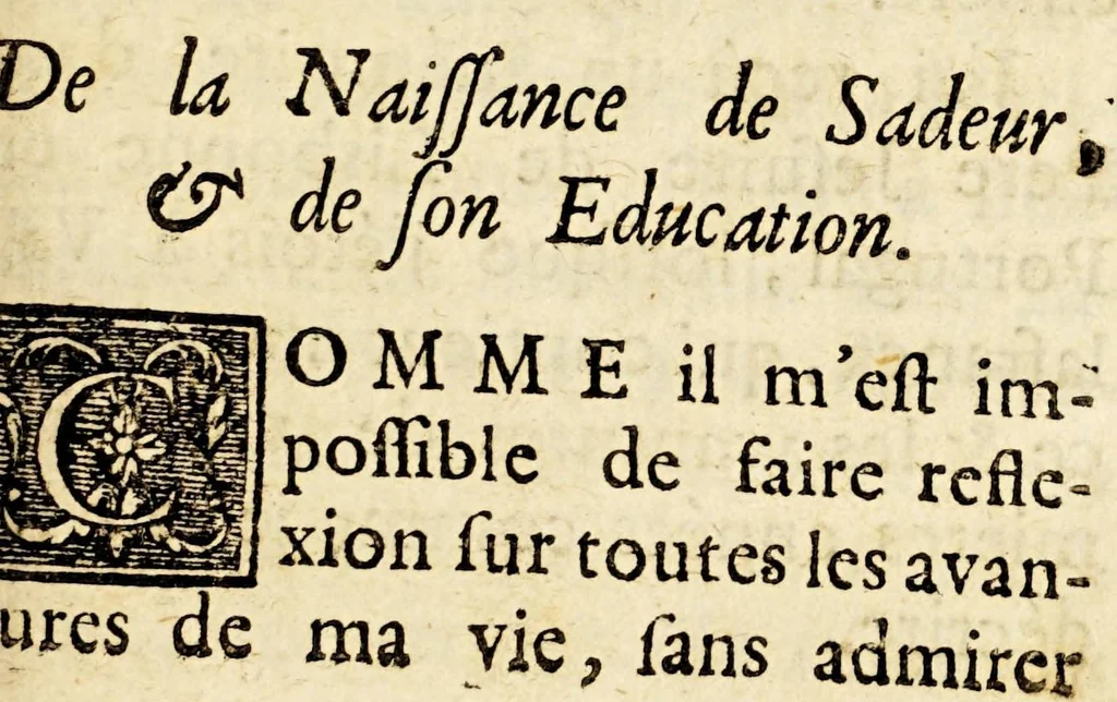 An illustration from Les avantures de Jacques Sadeur dans la decouverte et le voyage de la terre australe. : Contenant les coûtumes et les moeurs des Australiens, leur religion, leurs exercices, leurs études, leurs guerres, les animaux particuliers de ce païs, & toutes les raretez curieuses qui s'y trouvent, 1695, leaf 23