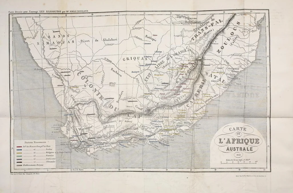An illustration from Les Bassoutos; ou, Vingt-trois années de séjour et d'observations au sud de l'Afrique, 1859, leaf 415