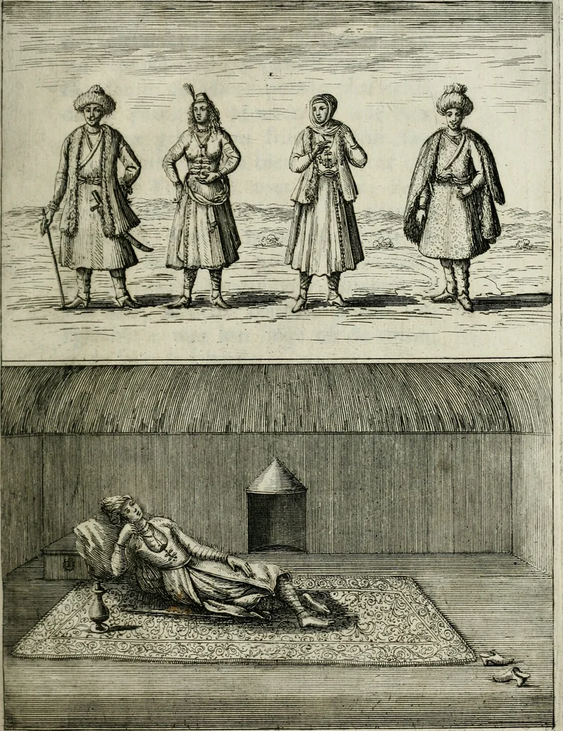 An illustration from Les beautez de la Perse; ou, La description de ce qu'il y a de plus curieux dans ce royaume, enrichie de la carte du païs, & de plusieurs estampes dessignées sur les lieux, 1673, leaf 26