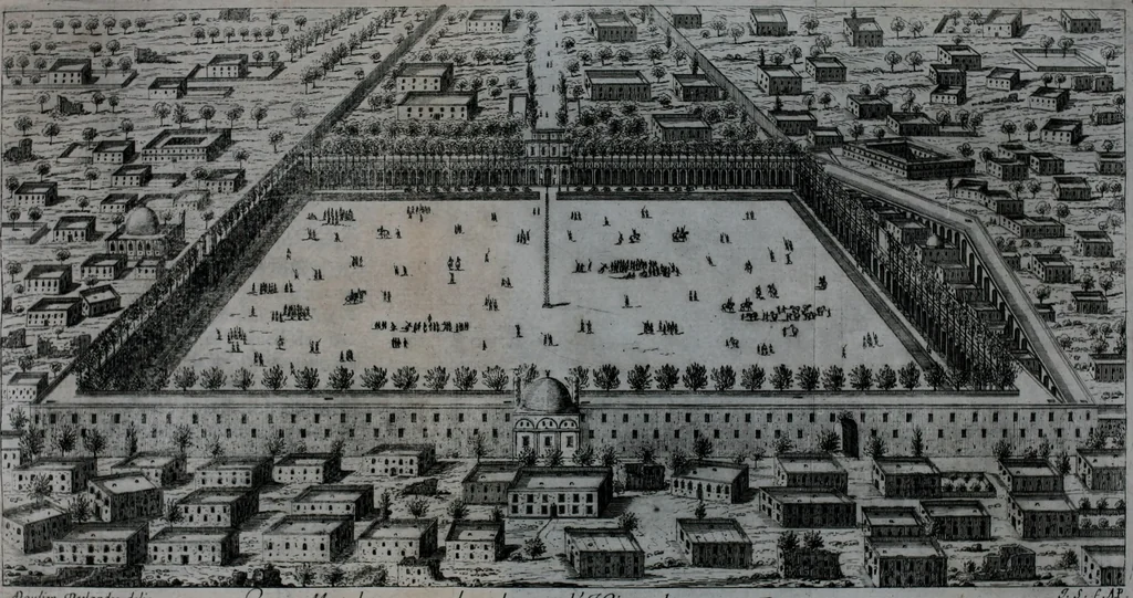 An illustration from Les beautez de la Perse; ou, La description de ce qu'il y a de plus curieux dans ce royaume, enrichie de la carte du païs, & de plusieurs estampes dessignées sur les lieux, 1673, leaf 48