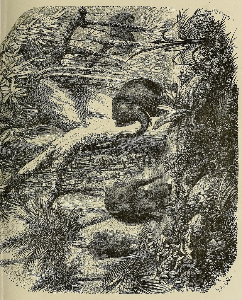 An illustration from Les chasseurs d'ivoire, 1876, leaf 129